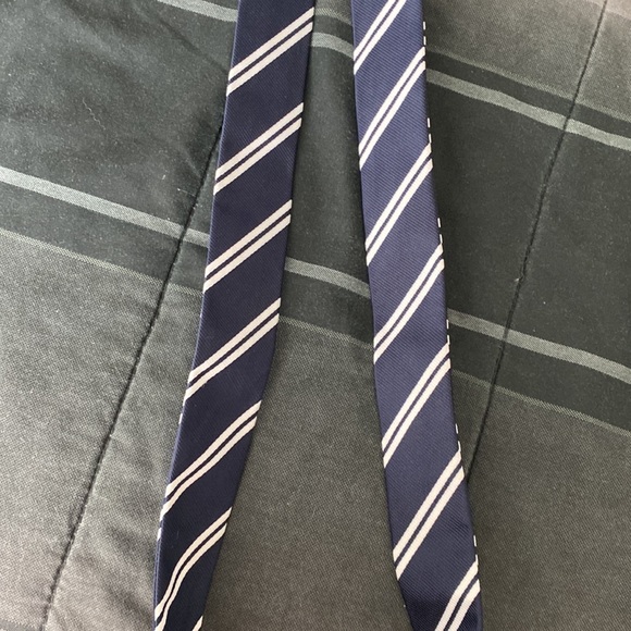 Crémieux double-d navy and white stripes canvas belt - Picture 10 of 17